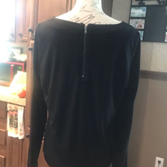 Worthington Black and White Striped Blouse Medium - Picture 3 of 11